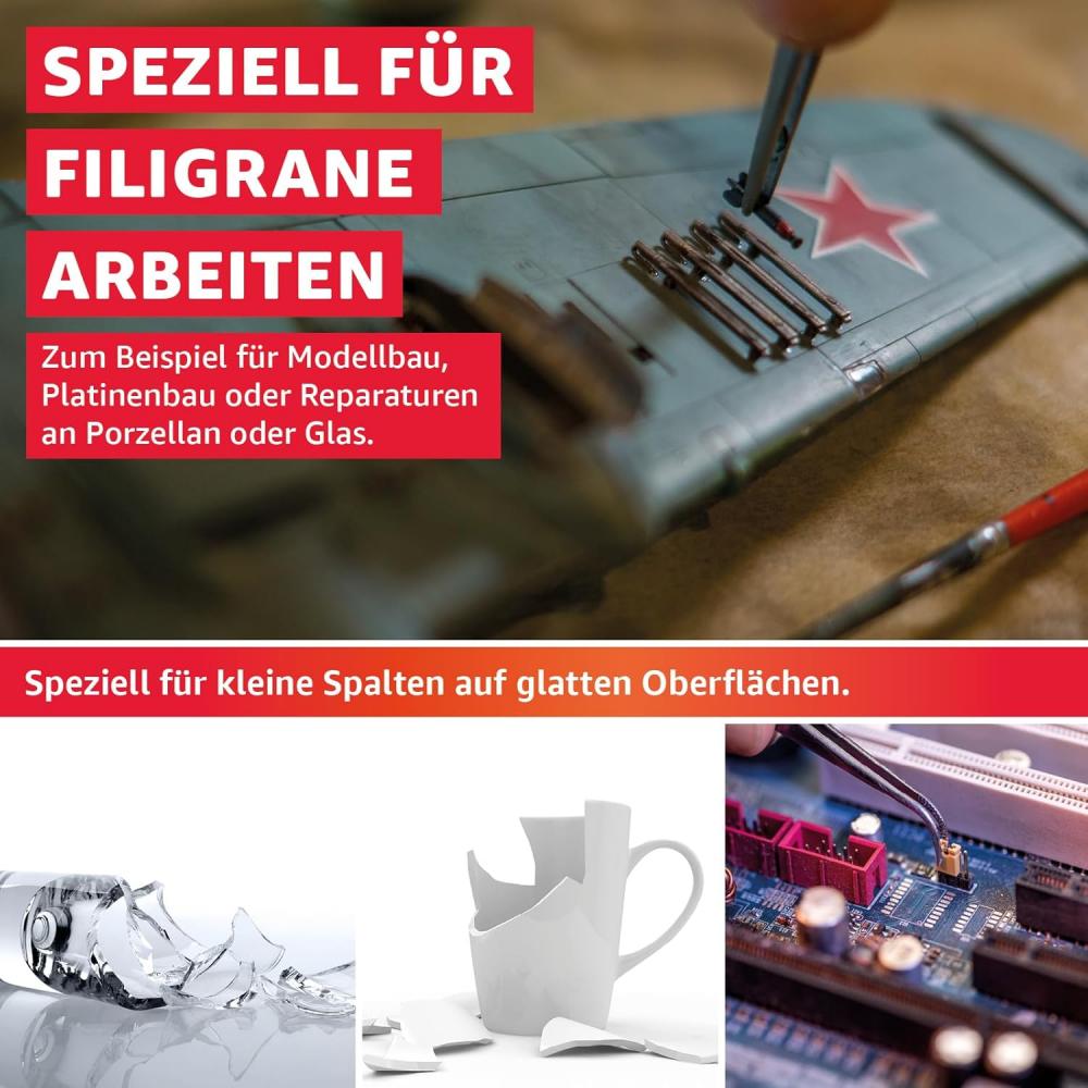 Speziell für Filigrane Arbeiten wie zum Beispiel für kleine Spalten auf glatten Oberflächen.